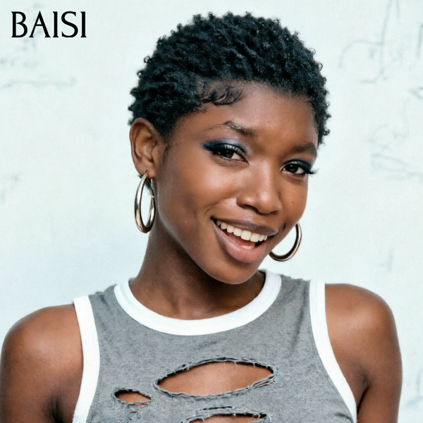 BAISI afro curly Noir+ Fer+ bonnet gratuite 59€