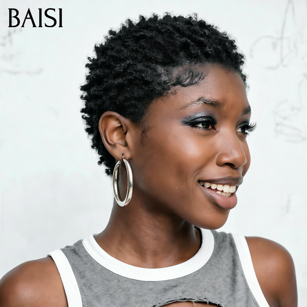 BAISI afro curly Noir+ Fer+ bonnet gratuite 59€