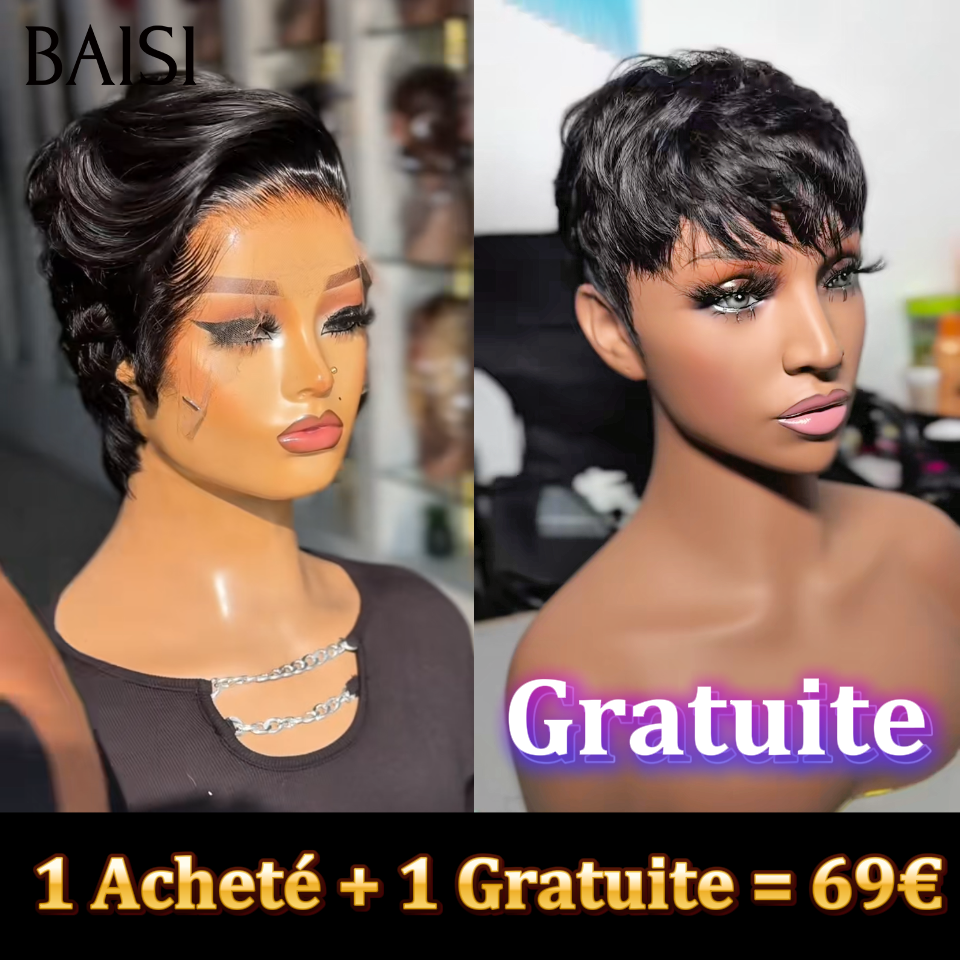 BAISI 1 Acquistato + 1 Gratis = 300€ e 360 Pizzi Regolabile 4C 18 pollici 196€ in 100% capelli umani veri