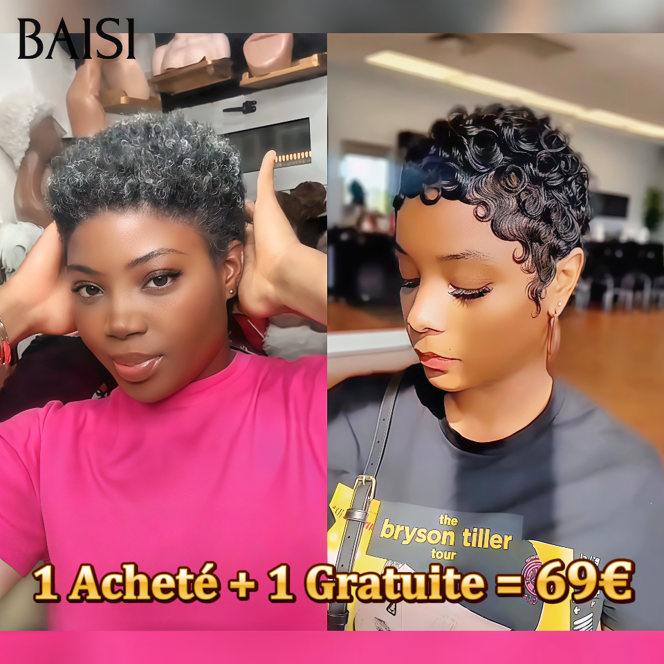 BAISI Confezione da 3 Parrucche 79€ prezzo conveniente senza colla, senza lace, facili da indossare, capelli sintetici