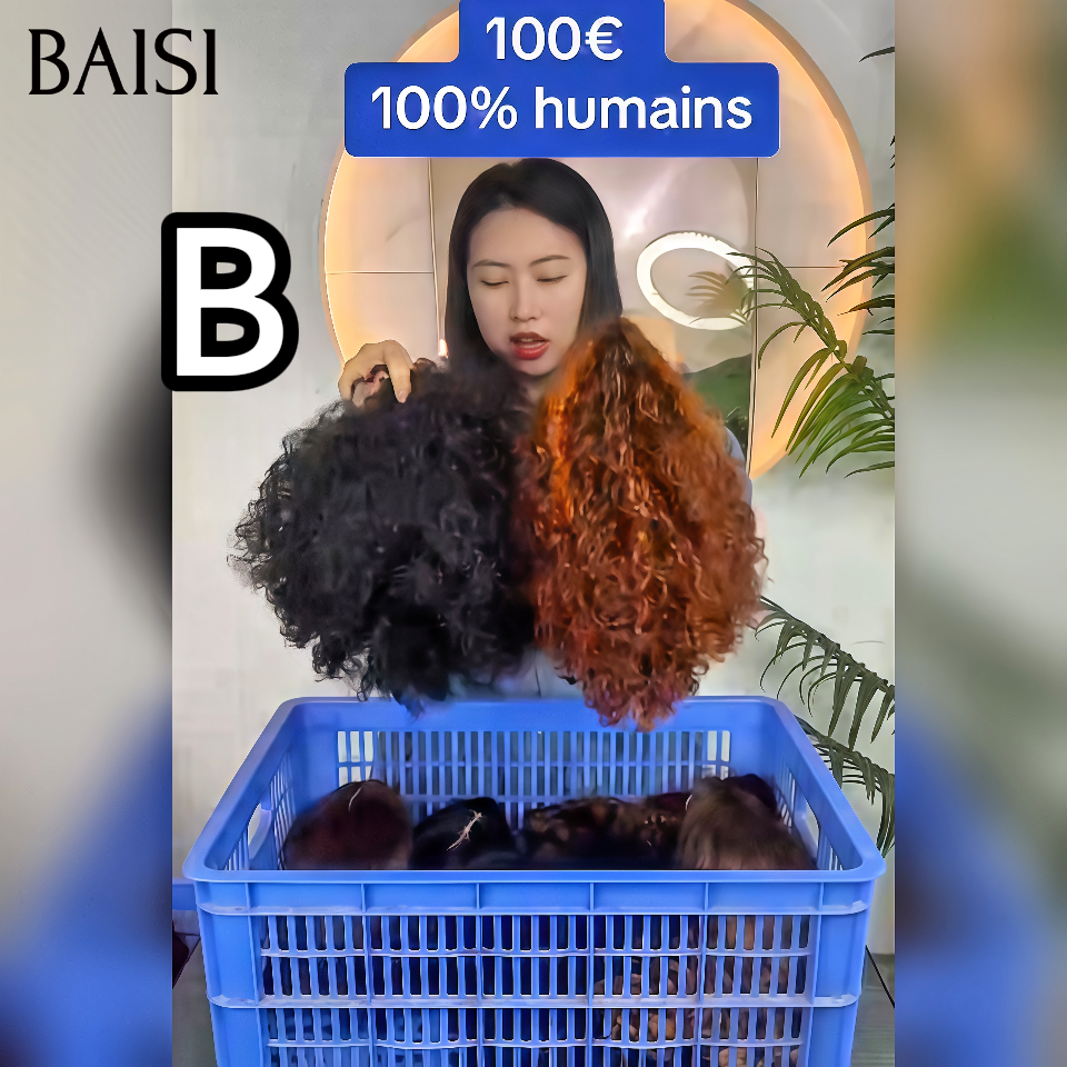 BAISI pour revendre 2 perruques 100€ 10 Pouces Raw hair 13x4 lace frontal Lisse ou curly  wave en 100% vrais cheveux humains