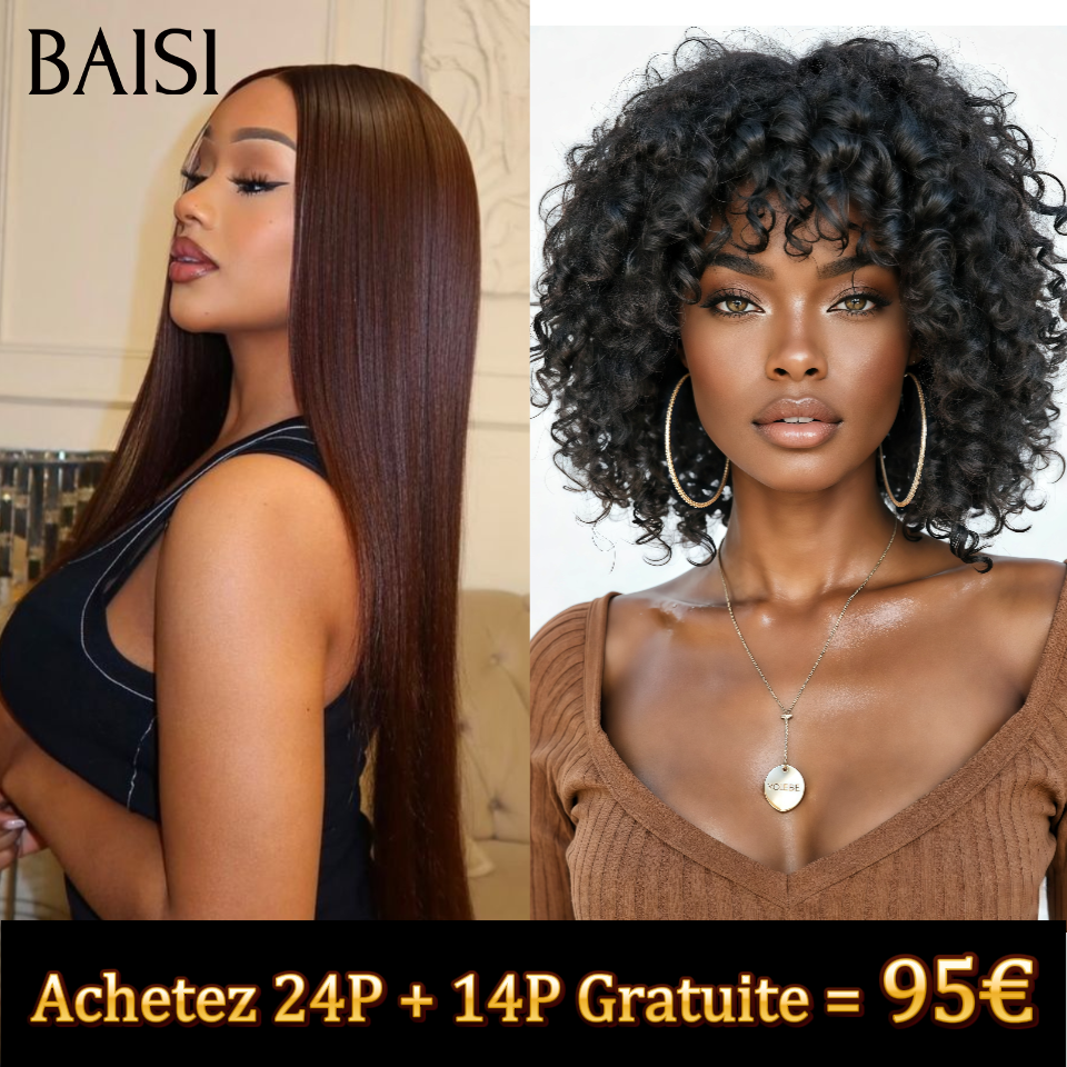 BAISI Achetez 24P + 14P Gratuite = 95€ Lisse et curly wave stocks pas bcp soldes blended hair sans retour
