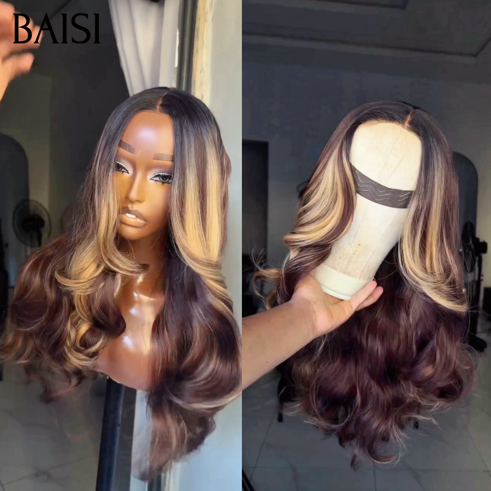 BAISI perruque 66€ 100% Identique Blended Hair Mixte Body wave ou 13x4 lace frontal curly wave 10 pouces ou 3 perruques  à moitié prix 235€ en 100% cheveux humains mp50