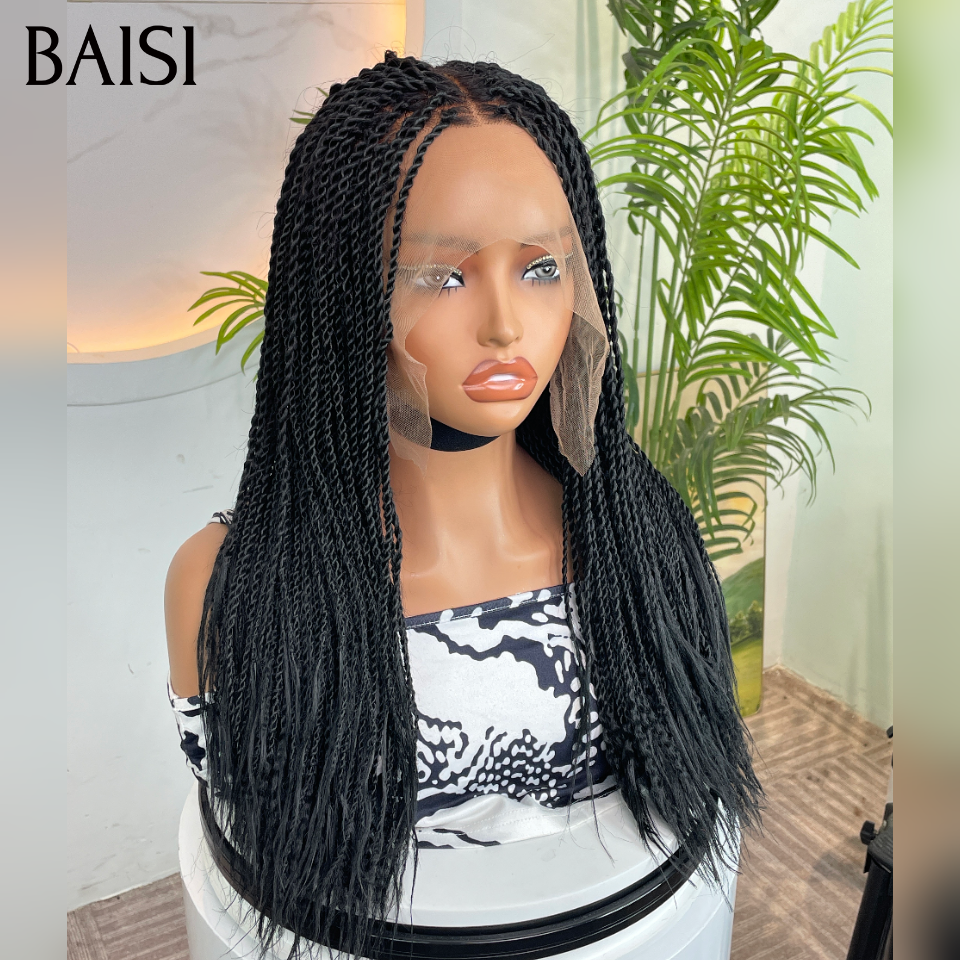 Nouveau produit  Full Lace Coiffure déjà Perruque avec coiffure natte 100% Cheveux Humains