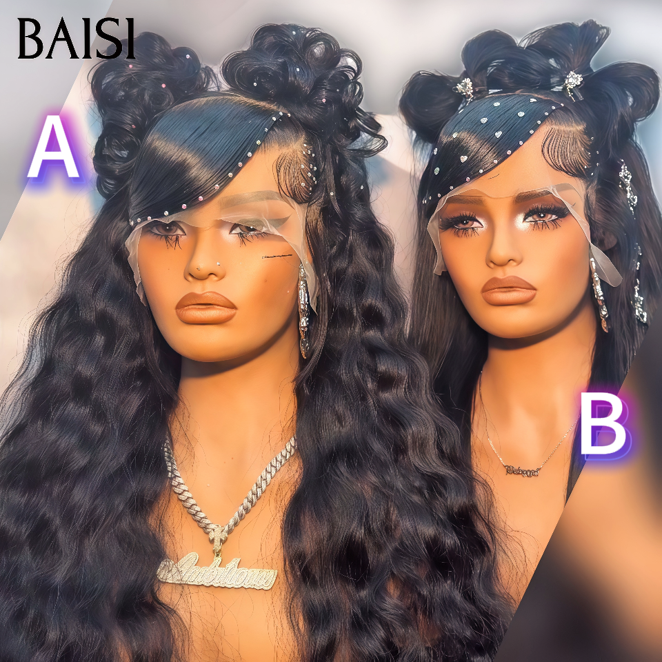 BAISI Compre 2 perucas no mínimo ao preço de fábrica do fornecedor Peruca Natural Já Penteada 139€ Em Lace 13X4 Frontal Curly em 100% Cabelo Humano (Sem Código)