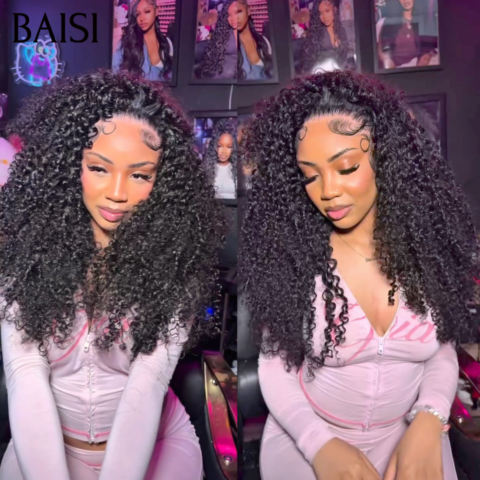 BAISI Nouvelle Arrivée Promo 100% Raw Hair curly wave 20 pouces en noir 128€ ou 13X4 lace frontal BOB curly wave 14 pouces Moitié Prix en couleur NOIR Mixte Miel  85€ 100% cheveux humains