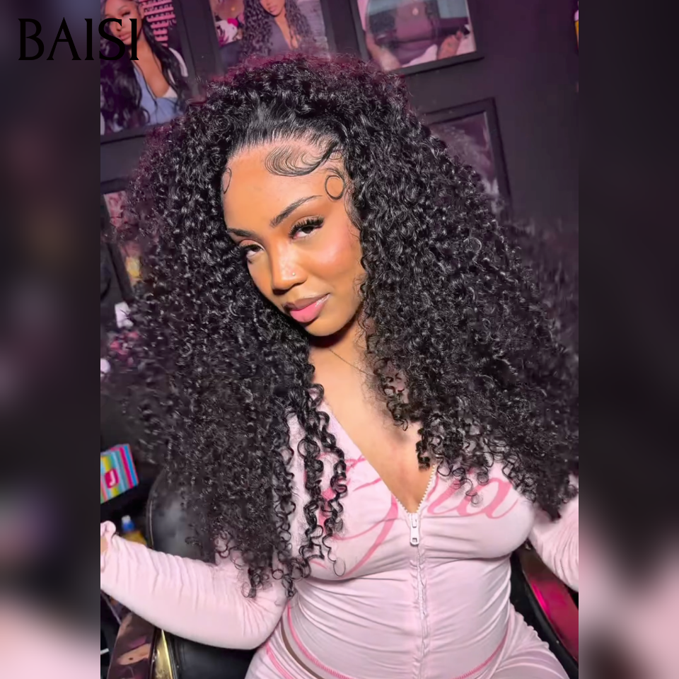 BAISI Nouvelle Arrivée Promo 100% Raw Hair curly wave 20 pouces en noir 128€ ou 13X4 lace frontal BOB curly wave 14 pouces Moitié Prix en couleur NOIR Mixte Miel  85€ 100% cheveux humains
