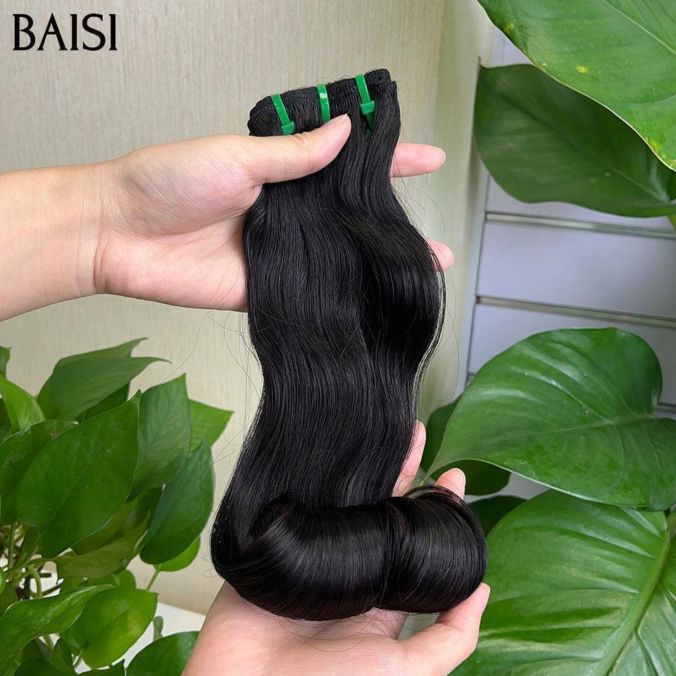 BAISI 15A Grau 3, 3 Feixes de Cabelo Virgem Vietnamita 100% Duplamente Selecionado, Cabelo Fumi Egg Curl