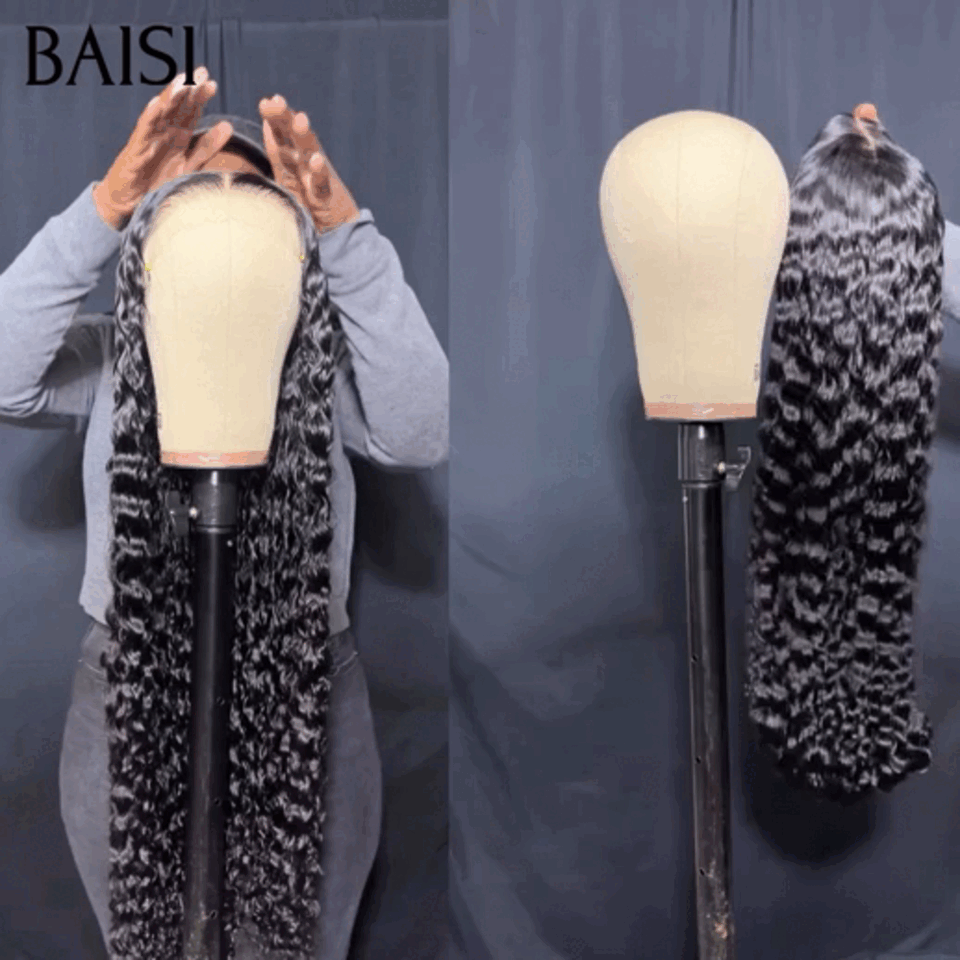 BAISI 1 perruque 130€ 22 Pouces 4 couleurs 399€ Lace frontal deep wave en 100% Cheveux Humains