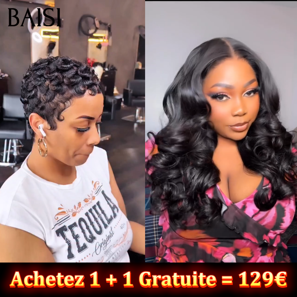 BAISI vendita lampo 2 parrucche 199€ 360 Lace regolabile 18 pollici 186€ in 100% capelli umani veri