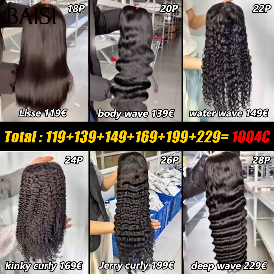 Nouvelle commande en gros : Perruques 13x4 LACE FRONTAL total 1004€ ou lisse 18 pouces 119€ ou body wave 20 pouces 139€ 100% vrais cheveux humains