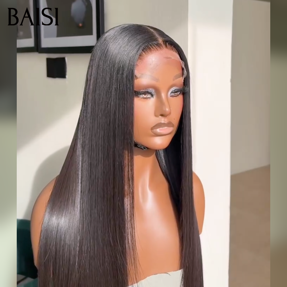 BAISI Grande SALDI IVA 0€ 115€ 12 Pollici SDD BONE Dritto 300% densità 100% Capelli Vietnam 2x6 Chiusura in Pizzo Parrucca Liscia in 100% Capelli Umani Capelli Vietnam FR38