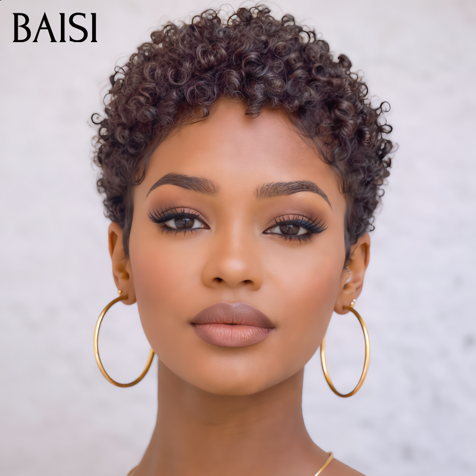BAISI Pixie curl 58€ ou pixie Lisse et BOB bordeau ou curly wave et Body wave 100% vrais cheveux humains