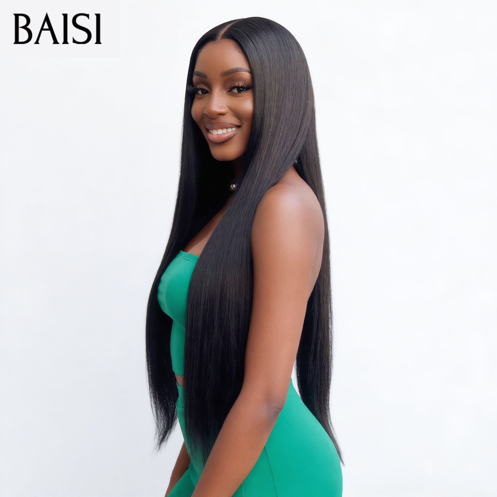 BAISI 13X4 Perruques de Luxe Haute Qualité Lisse 18 pouces 169€ 250%  densité A2 Fabriquées par les cheveux double drawn