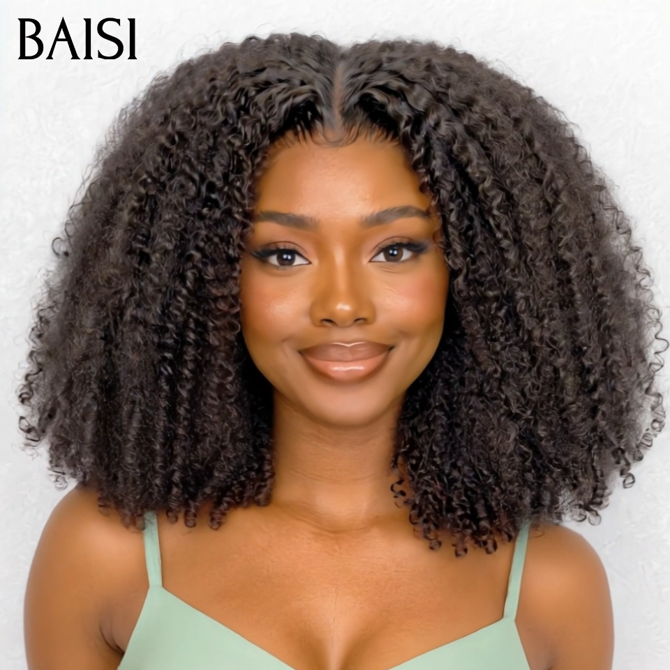 BAISI 2 Wigs WITHOUT glue Body wave and curly wave to resell €275 18 inches in 100% real human hair VIP100
