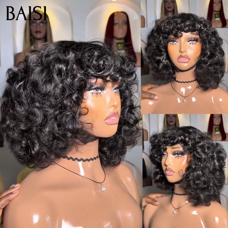 BAISI Set di 3 parrucche € 79 Prezzo accessibile Riccio crespo 3 colori Fascia sintetica Capelli sintetici facili da indossare