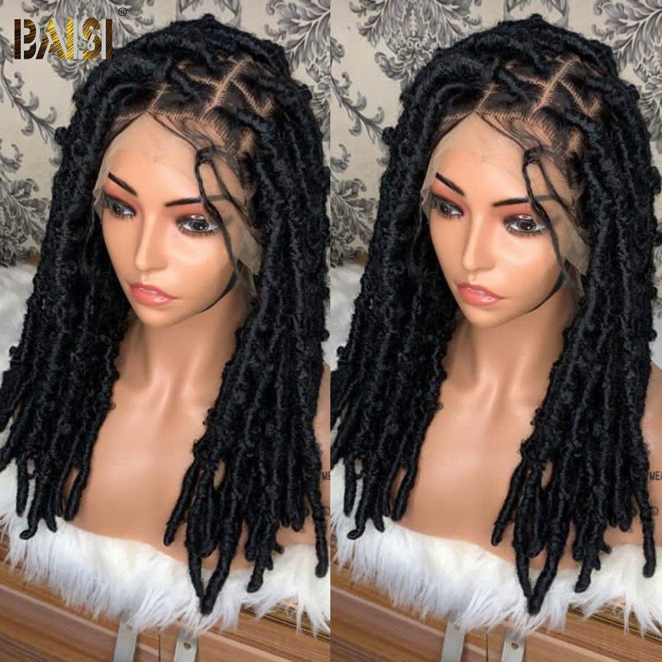 BAISI full lace con baby hair capelli sintetici treccia intrecciata in capelli sintetici