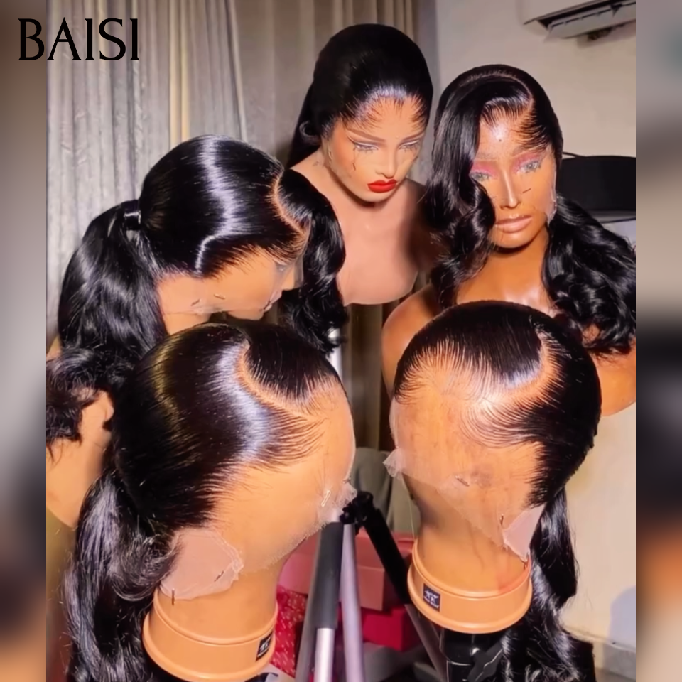 Parrucca in pizzo BAISI 360 Body Wave Acconciatura chignion in veri capelli umani
