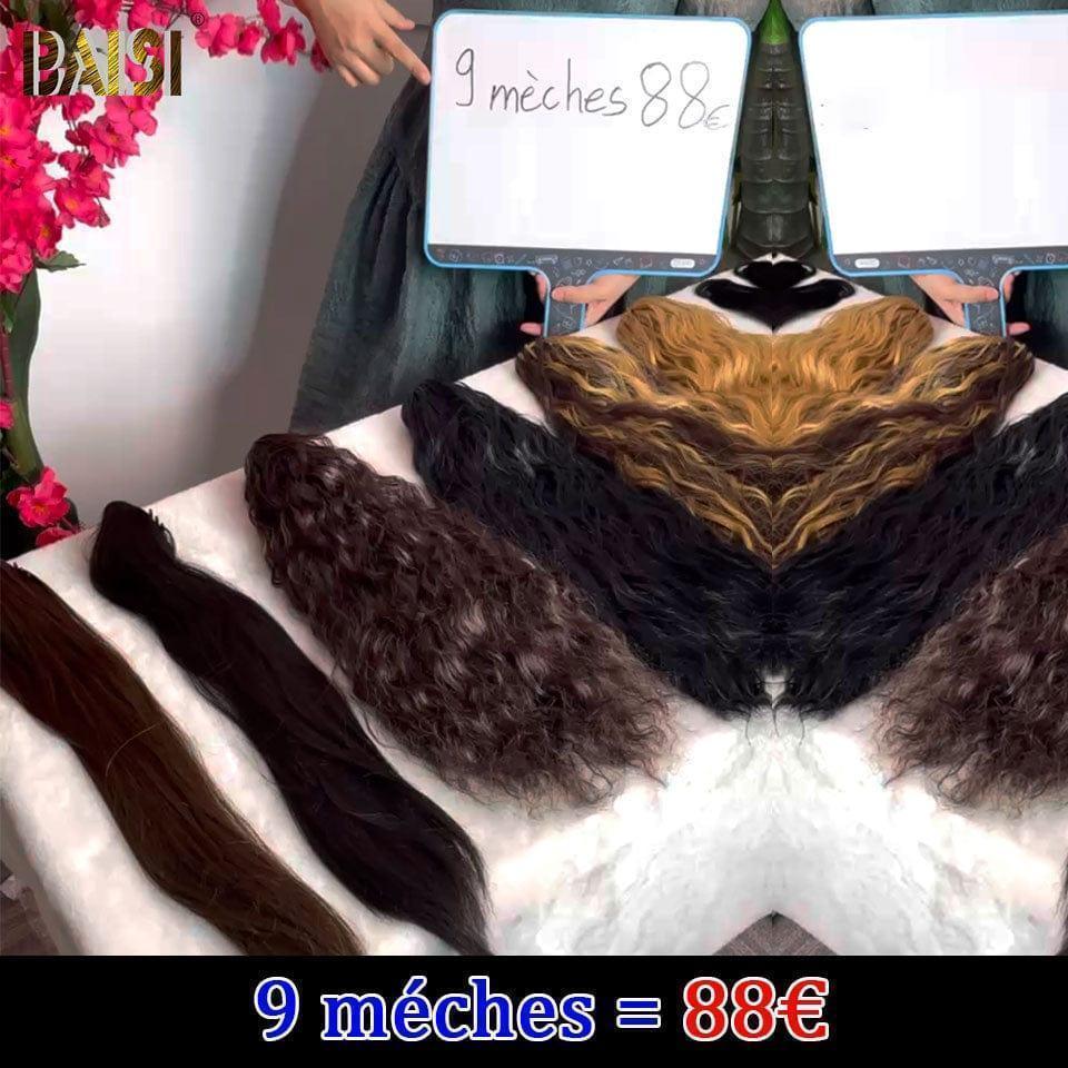 BAISI Set of 9 strands €88 Affordable price Synthetic Hair ponytail