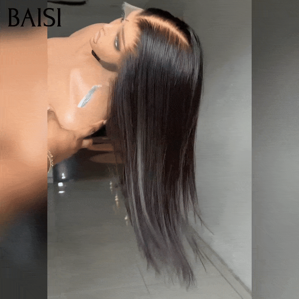 BAISI 1 lisse 18 pouce Frontale HD raw hair 119€ Ou 4 Perruques 450€ 22 pouces Vente en gros en 4 couleurs  lisse en 100% Cheveux Humains soldes