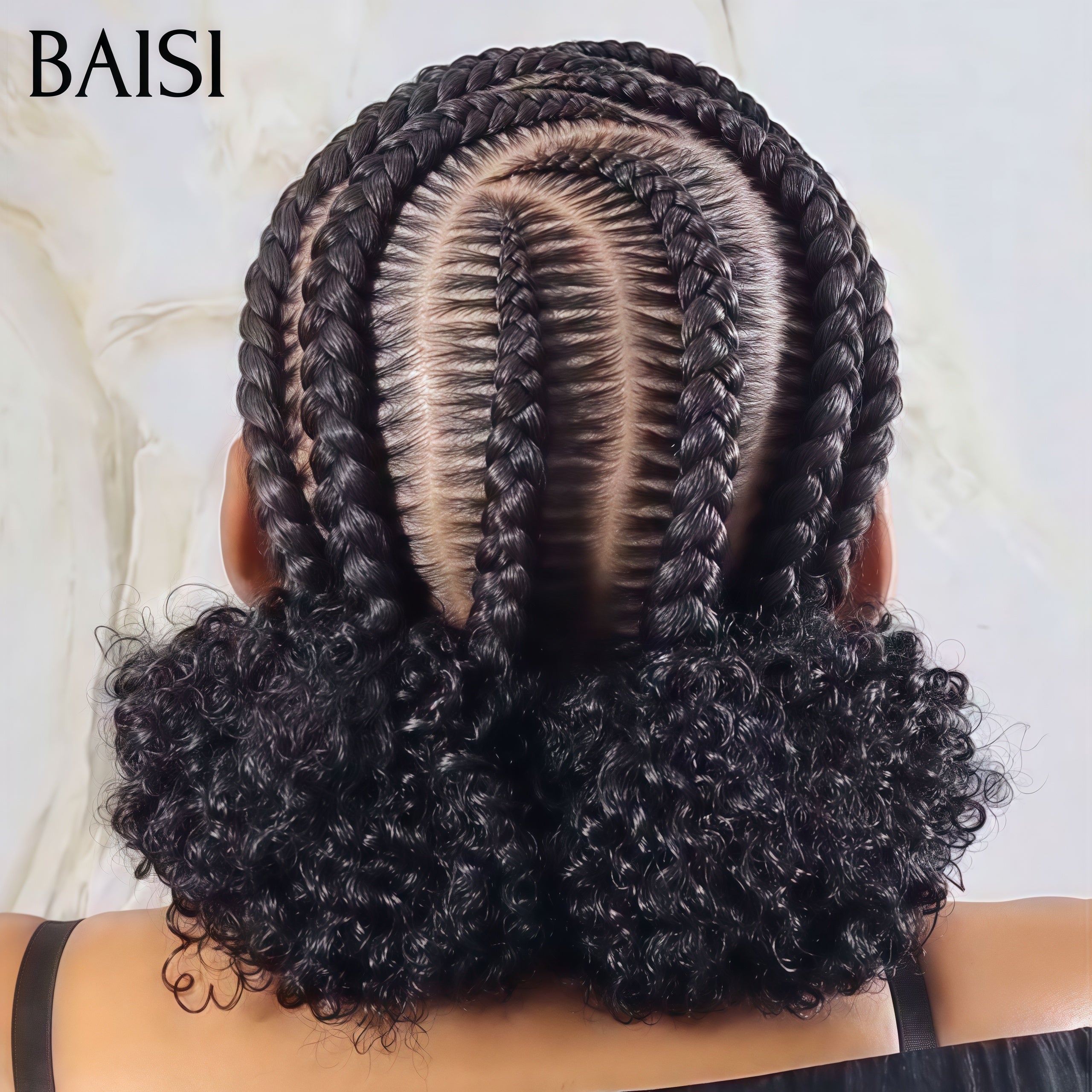 BAISI Perruques 156€ Full Lace avec Petite Natte Promo Bob afro curl  100% comme indiqué sur la photo En cheveux humains
