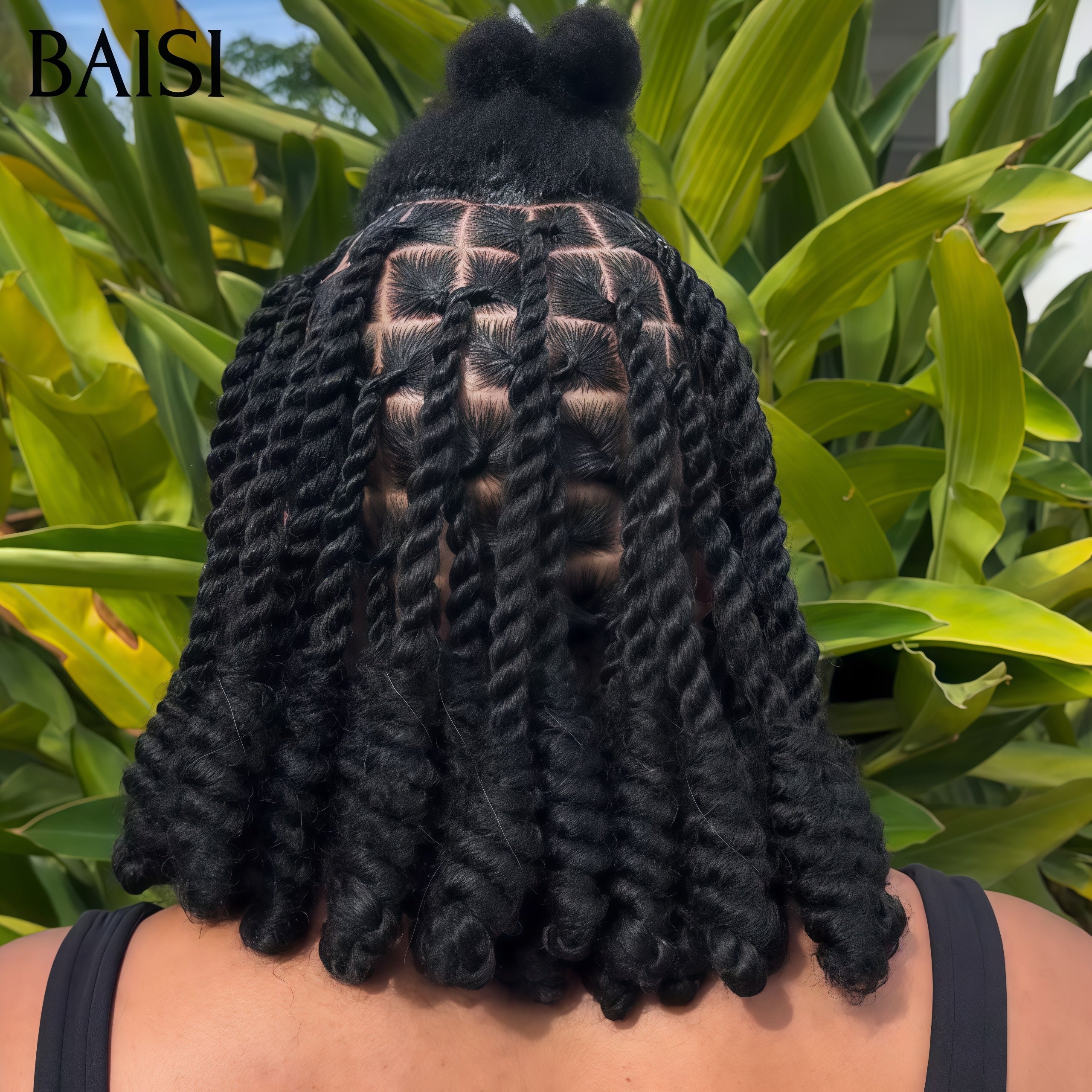 BAISI Perruques promotion 169€ Full Lace avec coiffure tressée natte  Perruques personnalisées sur mesure 100% comme indiqué sur la photo En cheveux humains