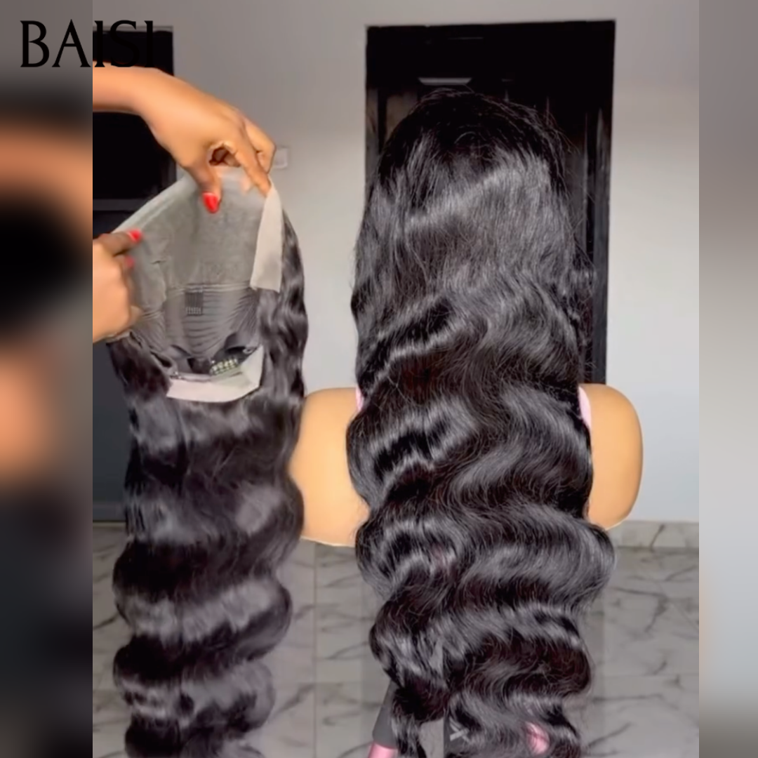 BAISI Acquista almeno 2 parrucche al prezzo di fabbrica fornitore 13x6 Lace Frontal Parrucca body wave in 100% Raw Hair (non serve codice)