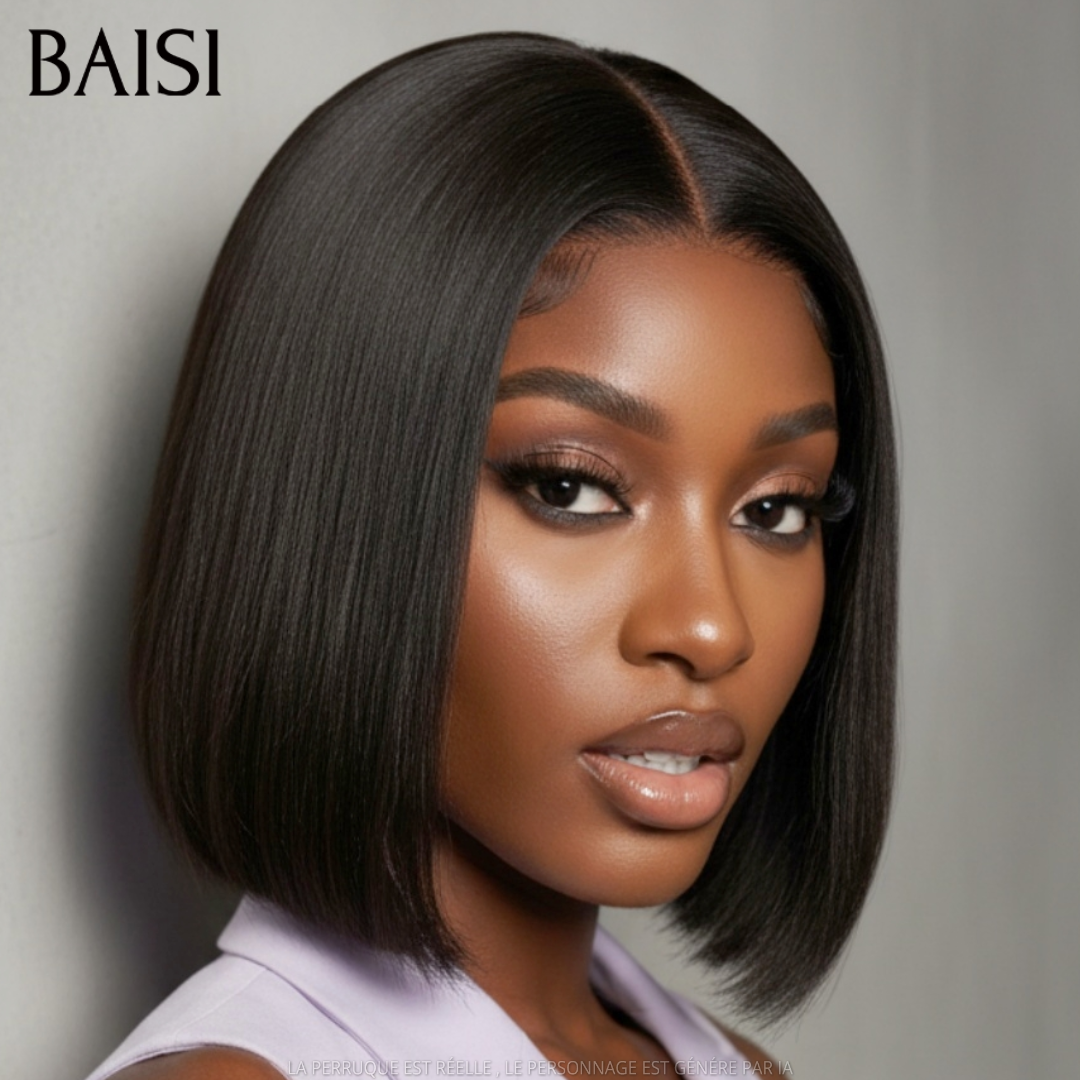 BAISI  2X6 lace 2 Perruques Lisse 8Pouces 79€ et Egg Wave 12Pouces 89€ 100% Vietnam Hair Excellente Qualité Déja en France en 100% Cheveux Humains