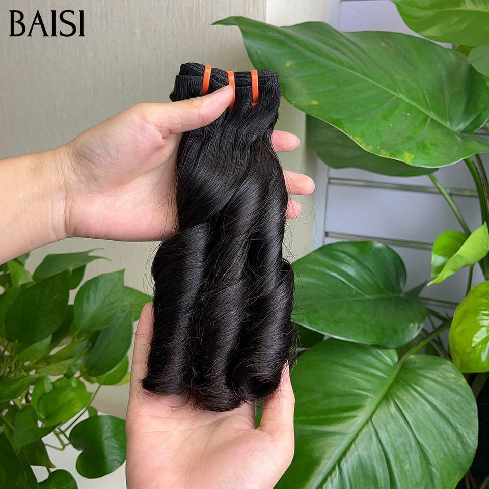 BAISI 15A Grade 3 Boules de Tissages Cheveux Vierges 100% Vietename Hair Double Drawn Fumi Hair Spring Curly