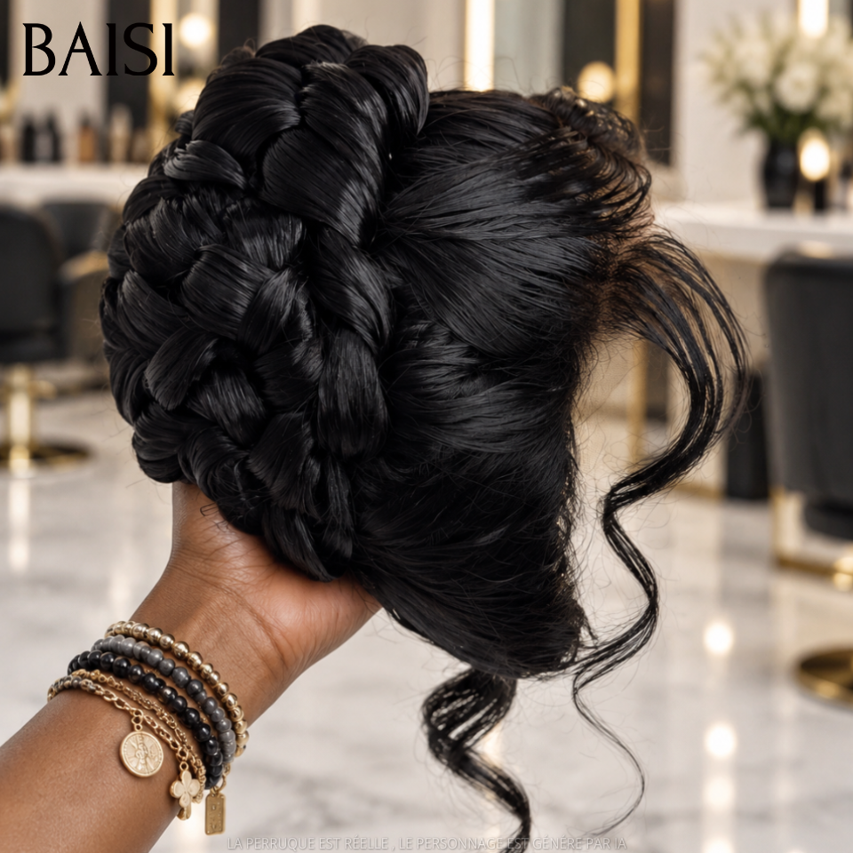 BAISI 13x4  Lace Perruques Mariage Prête à porter  288€  Coiffure de luxe Carmella chignon et personalisation comme sur la vidéo 100% identique pour mariage ou événement spécial