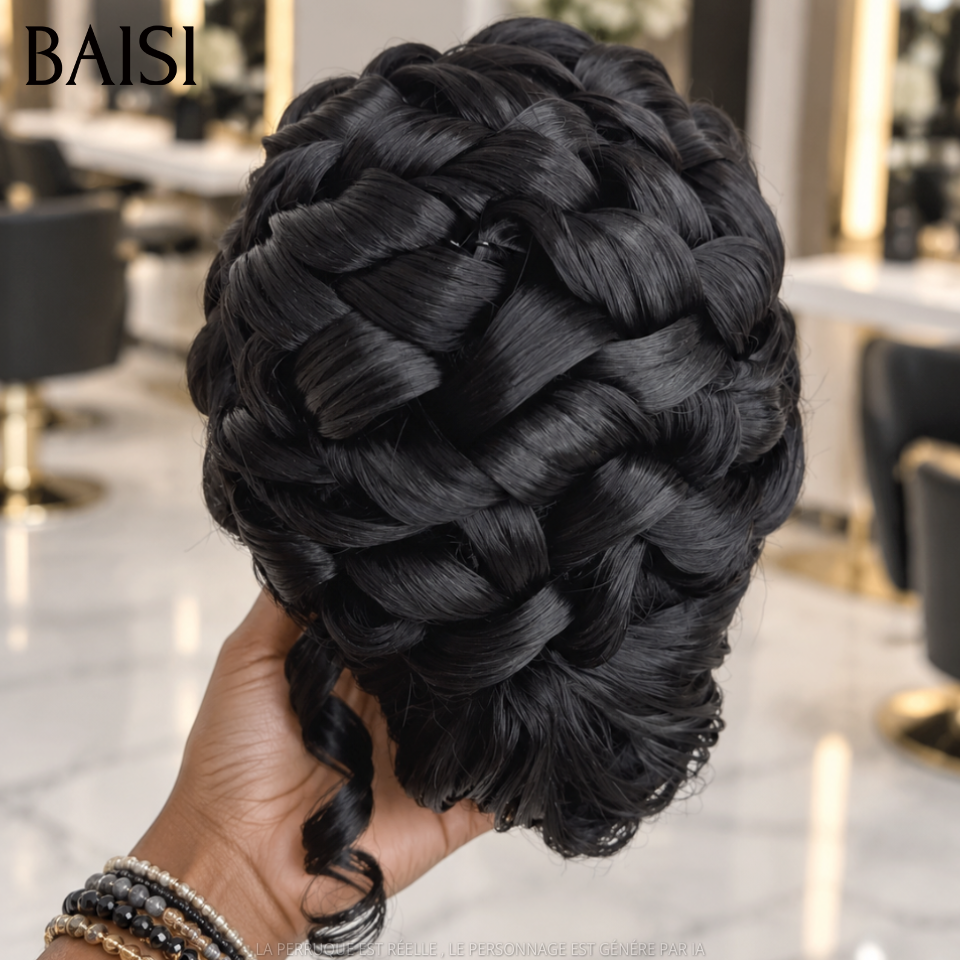 BAISI 13x4  Lace Perruques Mariage Prête à porter  288€  Coiffure de luxe Carmella chignon et personalisation comme sur la vidéo 100% identique pour mariage ou événement spécial
