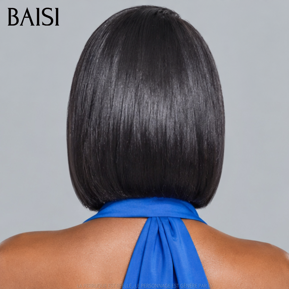 BAISI HAIR FR 13x4 Frontal Perruque Lisse 1b# 10 Pouces Raw Hair 79€ 100% Vrais Cheveux Humains
