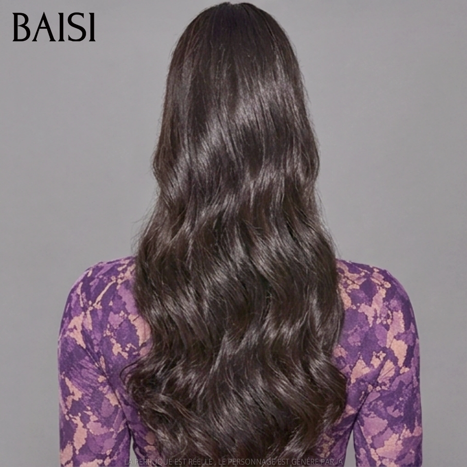 BAISI 13x6 HD lace Invisible Perruque Body wave en Noir 100% Vietnam Hair de luxe 300% Densité plus de 20 ans d' utilisations en 100% Cheveux Humains