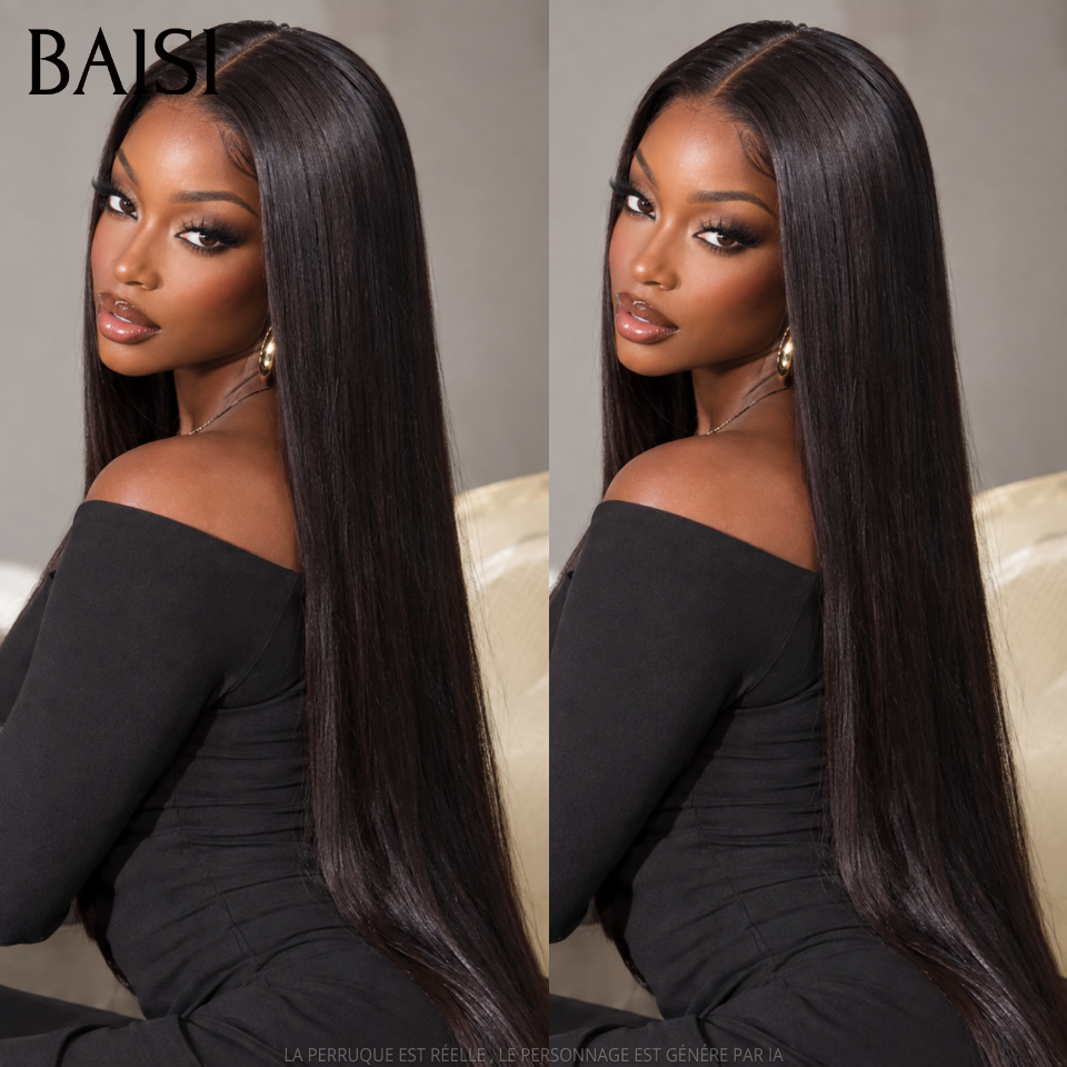 BAISI Achetez 32 pouces + 2 Pixies gratuite =279€ Moitié prix Perruque Longues en 100% Cheveux Humains