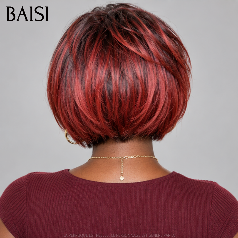 BAISI Nouveau style en couleur Prix cassé 68€ avac Frange en 100% Raw Hair Lace déjà couper