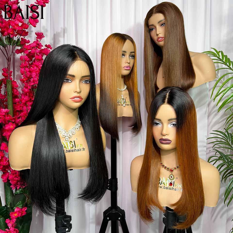 BAISI Parrucche 4 Parrucche 4 colori diversi NERO o Marrone Colori personalizzati in capelli veri al 100% CODICE: VIP100