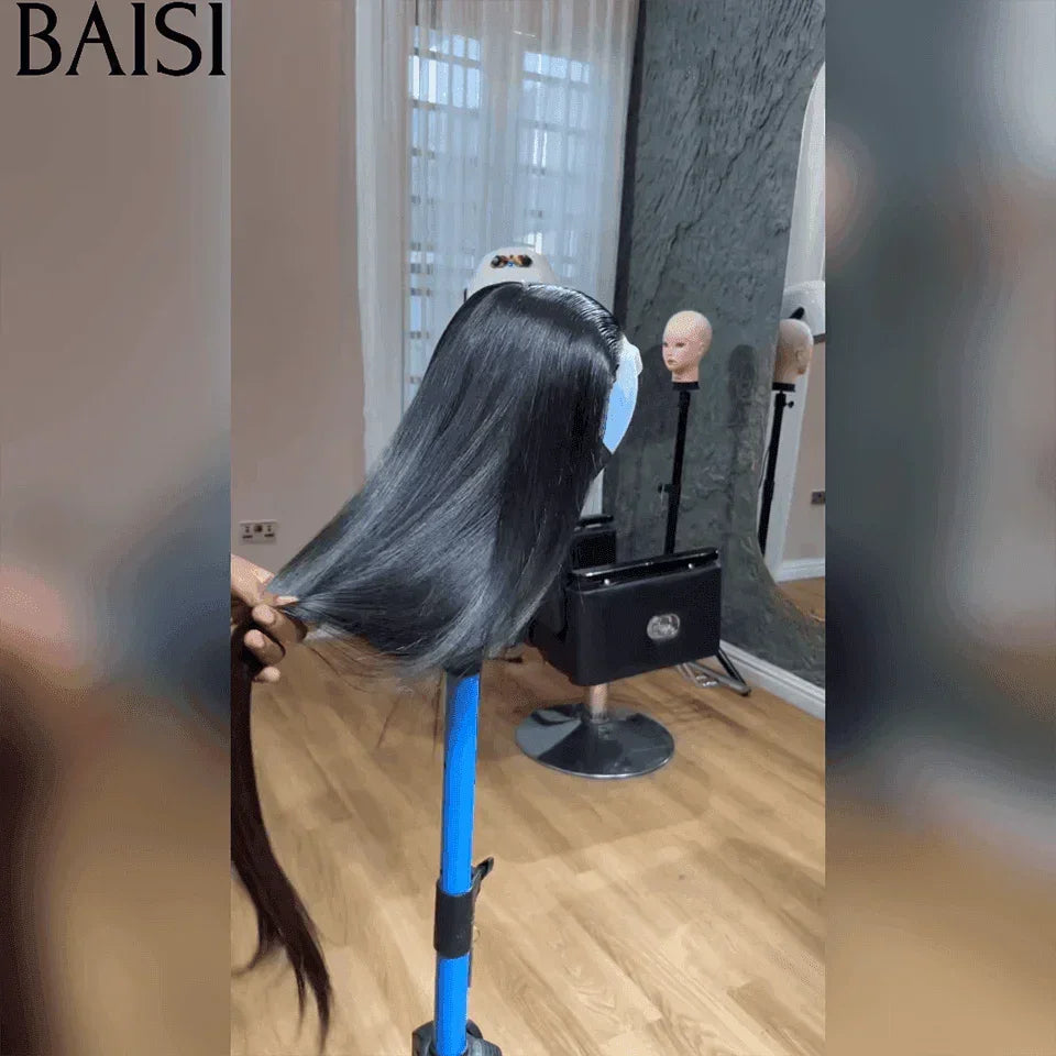 BAISI 4x4 Lace Wigs 18-20 Inches Luxury SDD BONE STRAIGHT 100% Vietnam Hair Straight A1 Made by human hair double drawn virgin hair volume 250% density FR38