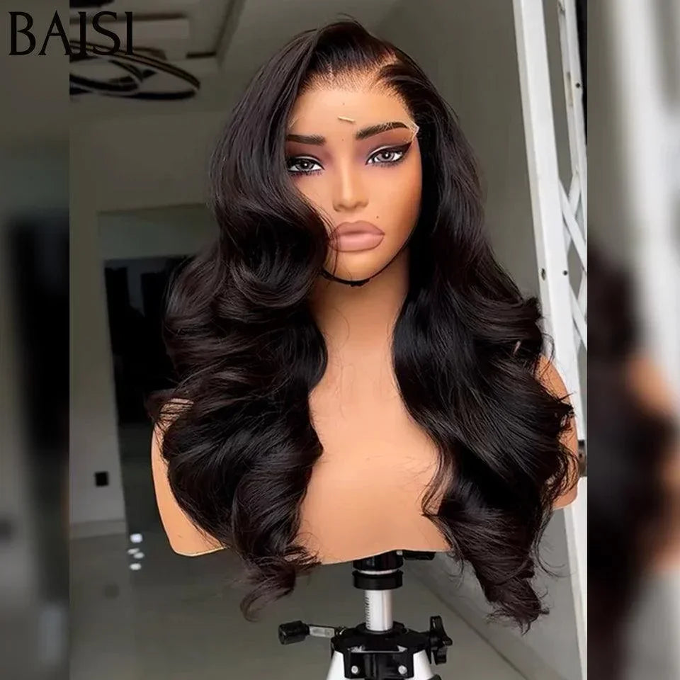 BAISI 4x4 Lace Luxury Wigs 100% Vietnam Hair Body wave volume 250% density A1 Made by double drawn virgin hair