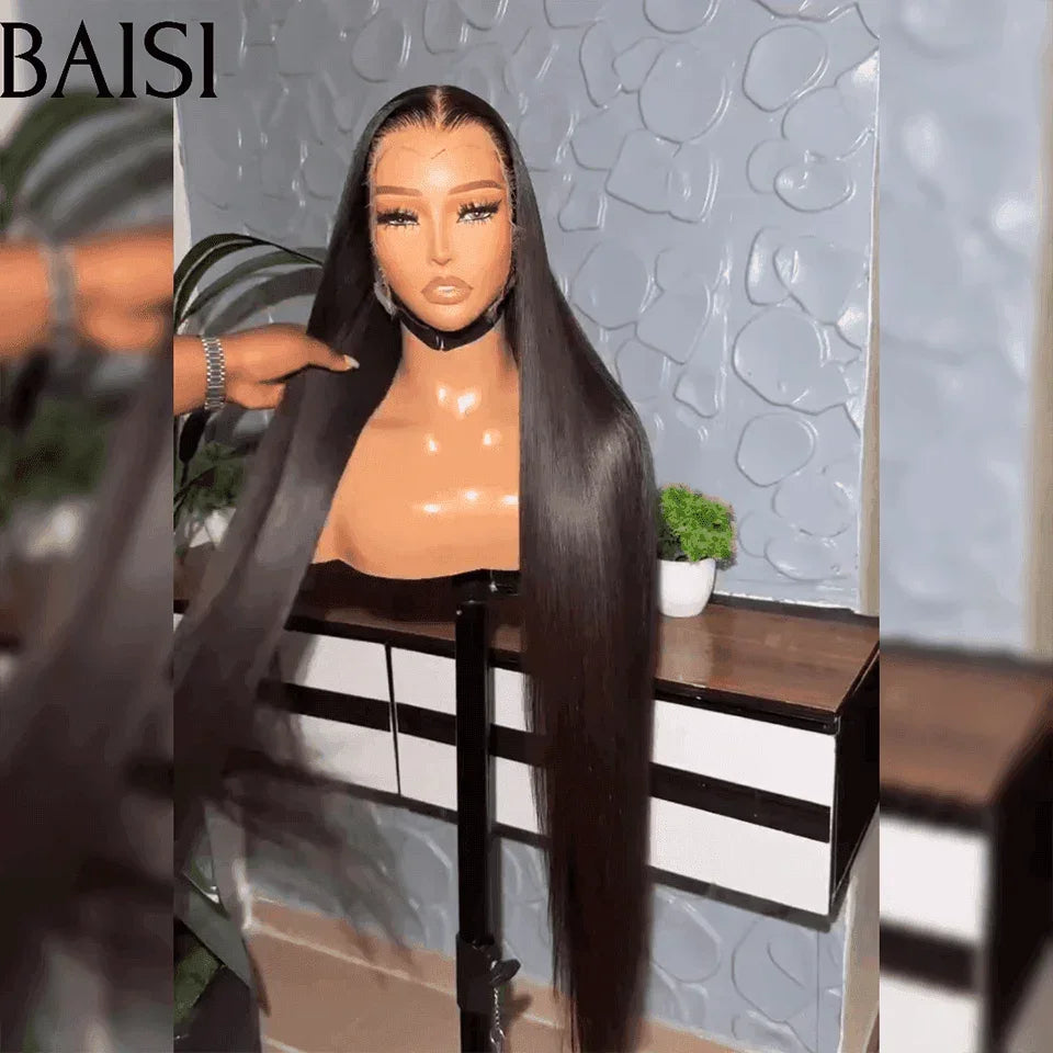 Peruca frontal BAISI lisa em 100% cabelo humano verdadeiro, metade do preço, 20 pouce, 99€ MP50