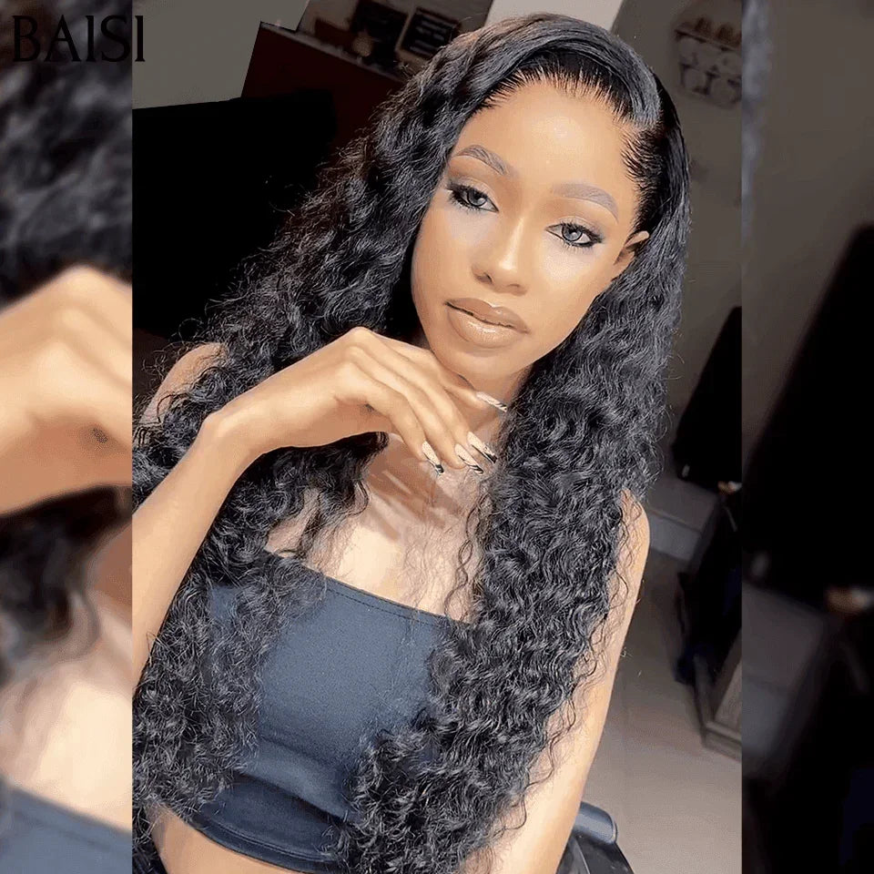 BAISI Prix en Gros pour Revendre Lot De 3 Perruques Abordable 229€ Moitié Prix 4X4 lace curl et Body wave et Lisse En 100% Cheveux Humains De Bonne Qualité En mèche brésilians Indians En Promotion MP50