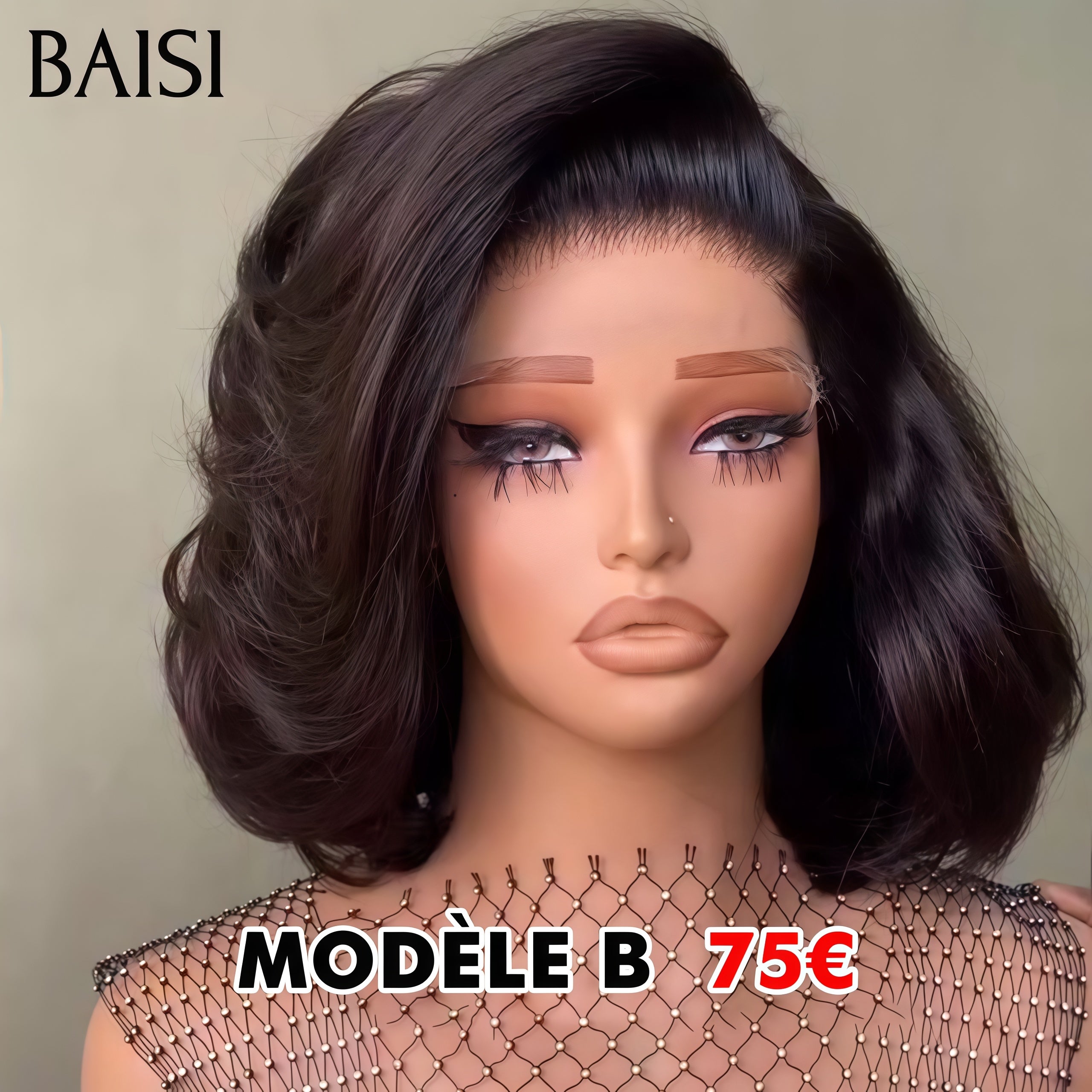 BAISI Nouvelle Arrivée Perruques 3 styles de perruques différents Notre USINE en PROMO  En 100% cheveux humains