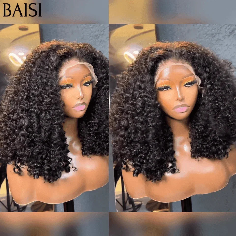 BAISI Volume de 300% T PART LACE PERRUQUE BOUCLÉE CURLY 139€ EN Noir 100% CHEVEUX HUMAINS FR38