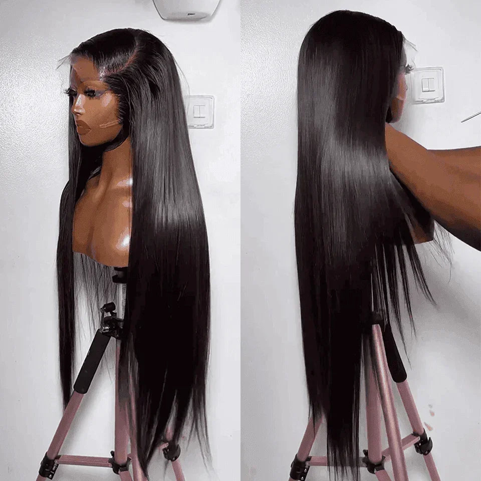 BAISI Perruques en France TVA 0€ Livraison gratuite 2-3 jours en Europe Naturelle En Lace Frontal Lisse En 100% Cheveux Humains