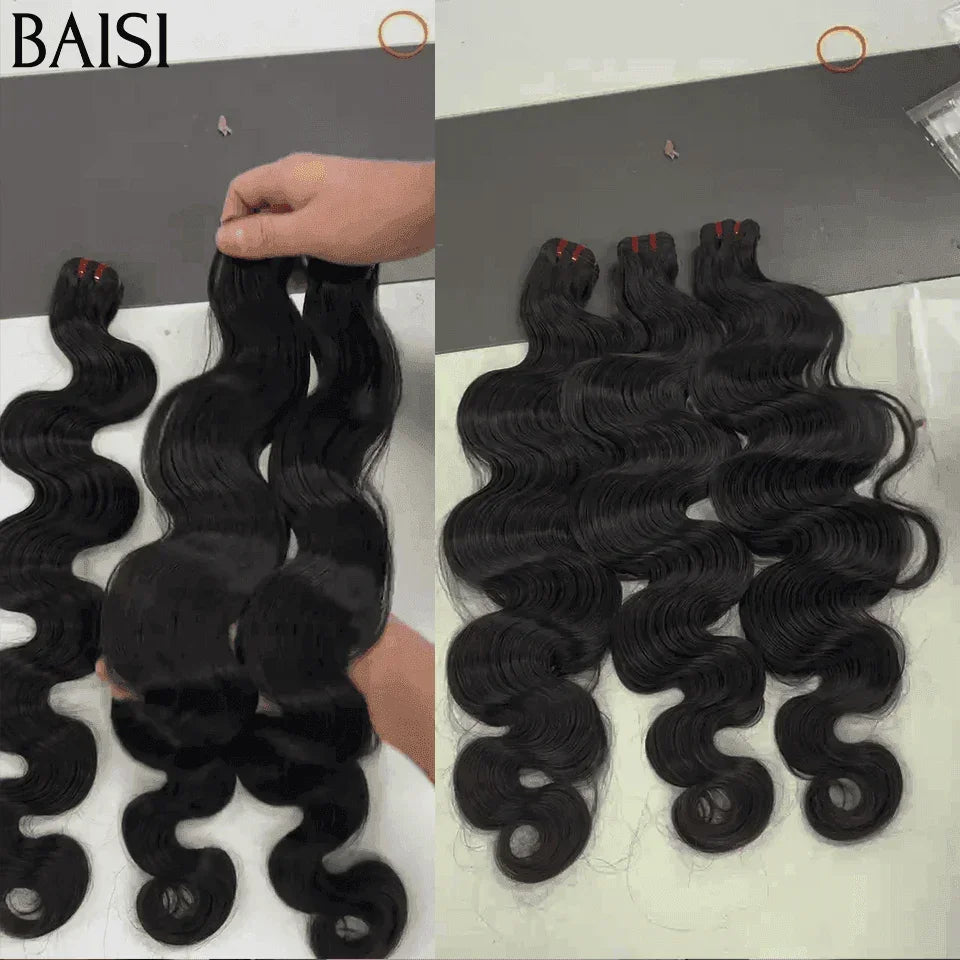 BAISI 20AAA Grade 3 Boules de Luxe Haute Qualité Tissages Vietnam Hair Double Drawn Cheveux Vierges BODY wave en 100% Cheveux Humains