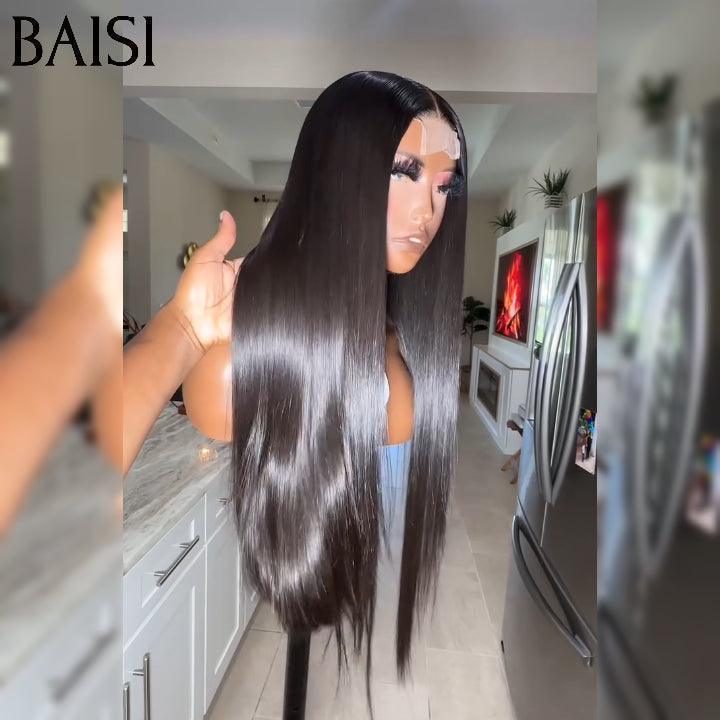 BAISI Achetez 2 perruques minimum au prix d'usine fournisseur 13x4 Lace Perruque Lisse 200%densité en 100% Raw Hair ( pas besoin de code)