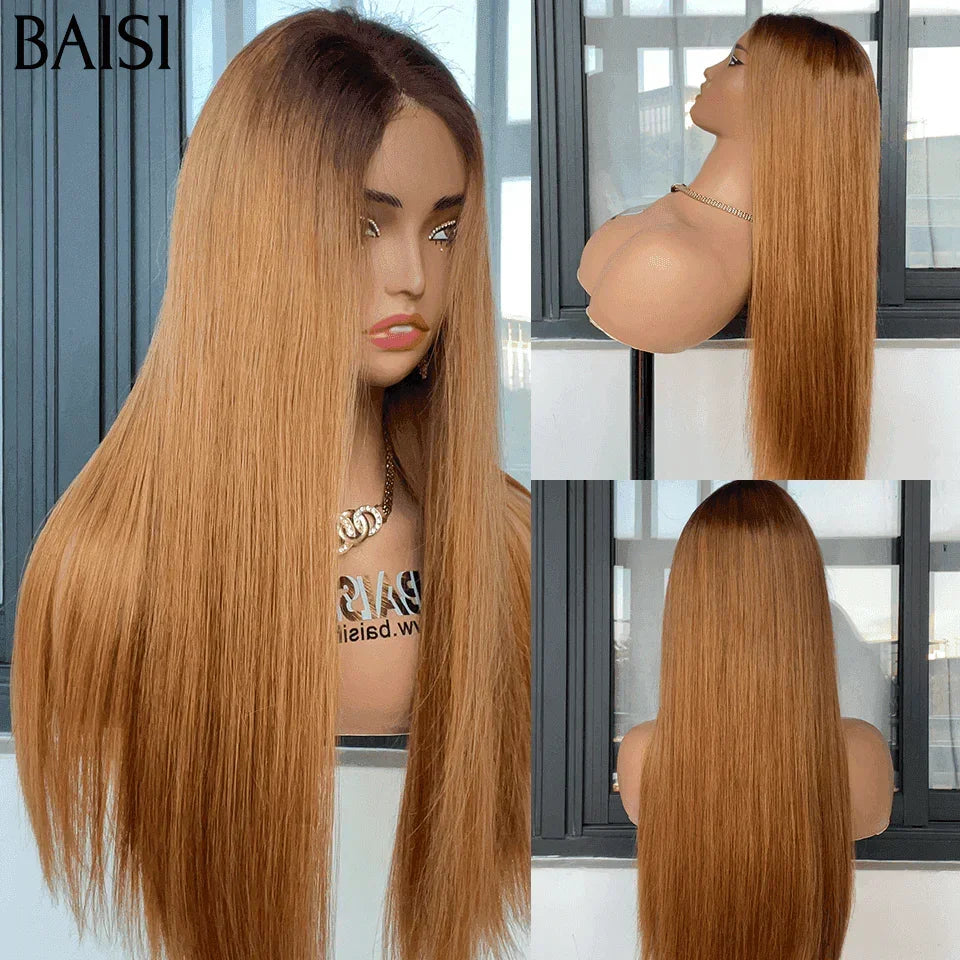 BAISI perruque Lisse en Couleur Orange à  moitié prix en 24H 160€ ou 2X6 1BT30# 20Pouces 229€ 1 lisse 1b27# couleur miel 20 pouce vietnam hair 189€en 100% cheveux humains