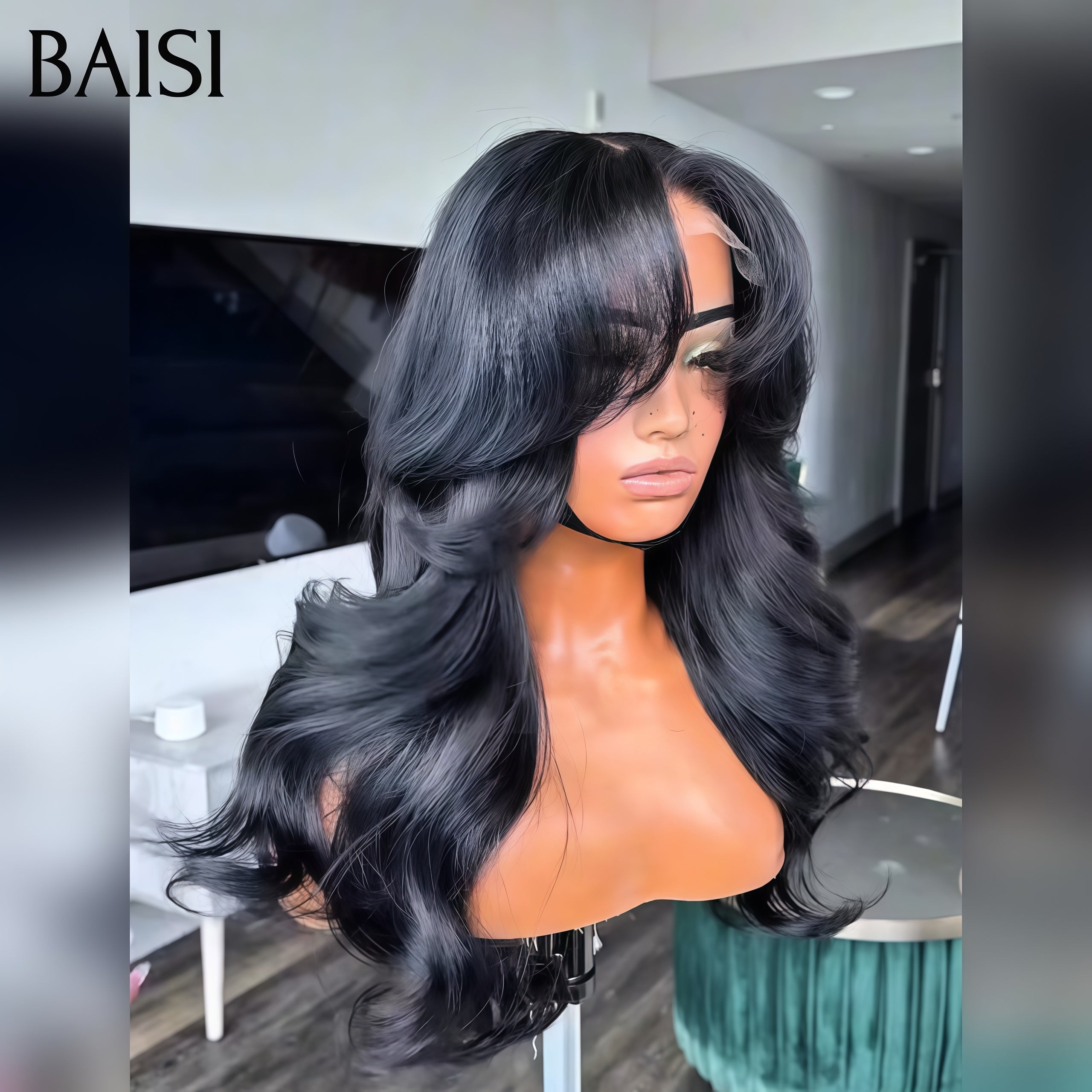 BAISI 4X4 chiusura parrucca troppo lunga Body wave 20 pollici + 1 FER gratis = 119€ in 100% capelli umani