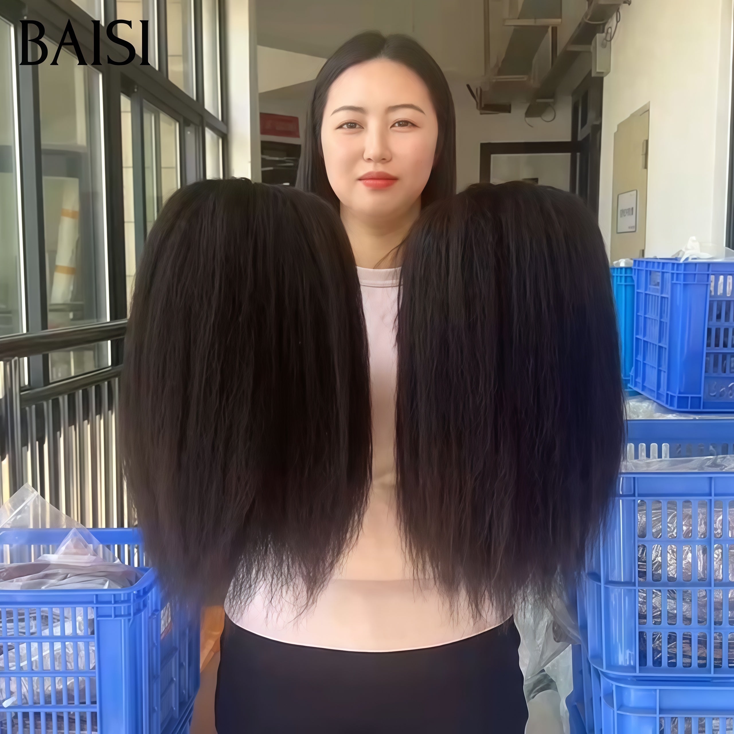 BAISI PROMO Le plus BAS PRIX 79€ Perruque avec 13x4 lace frontal 12 Pouces kinky straight en 100% Cheveux Humains