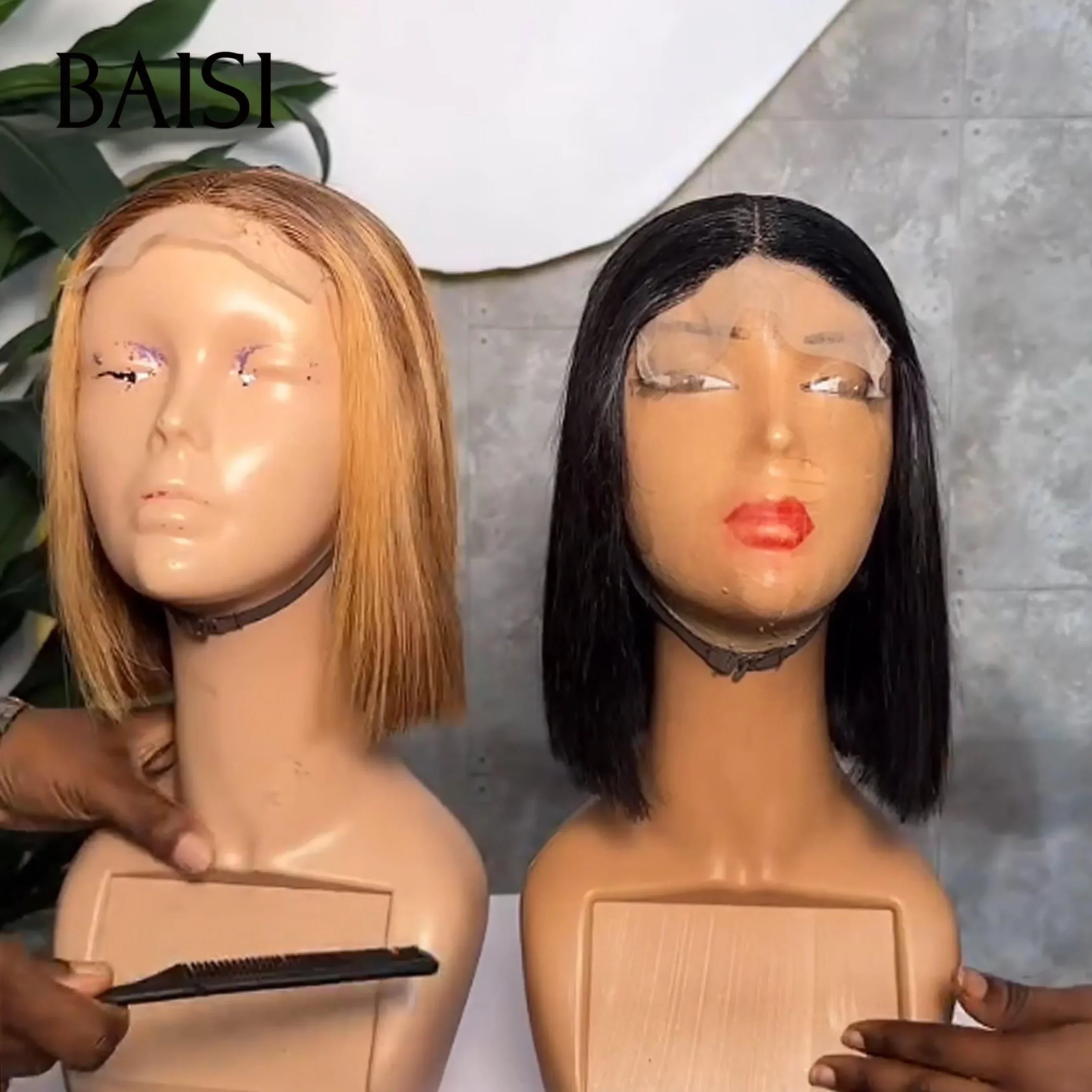 BAISI vente flash  2 perruques en 100% vrais cheveux humains 149 euro ou 2 Perruques SDD Lisse 138€