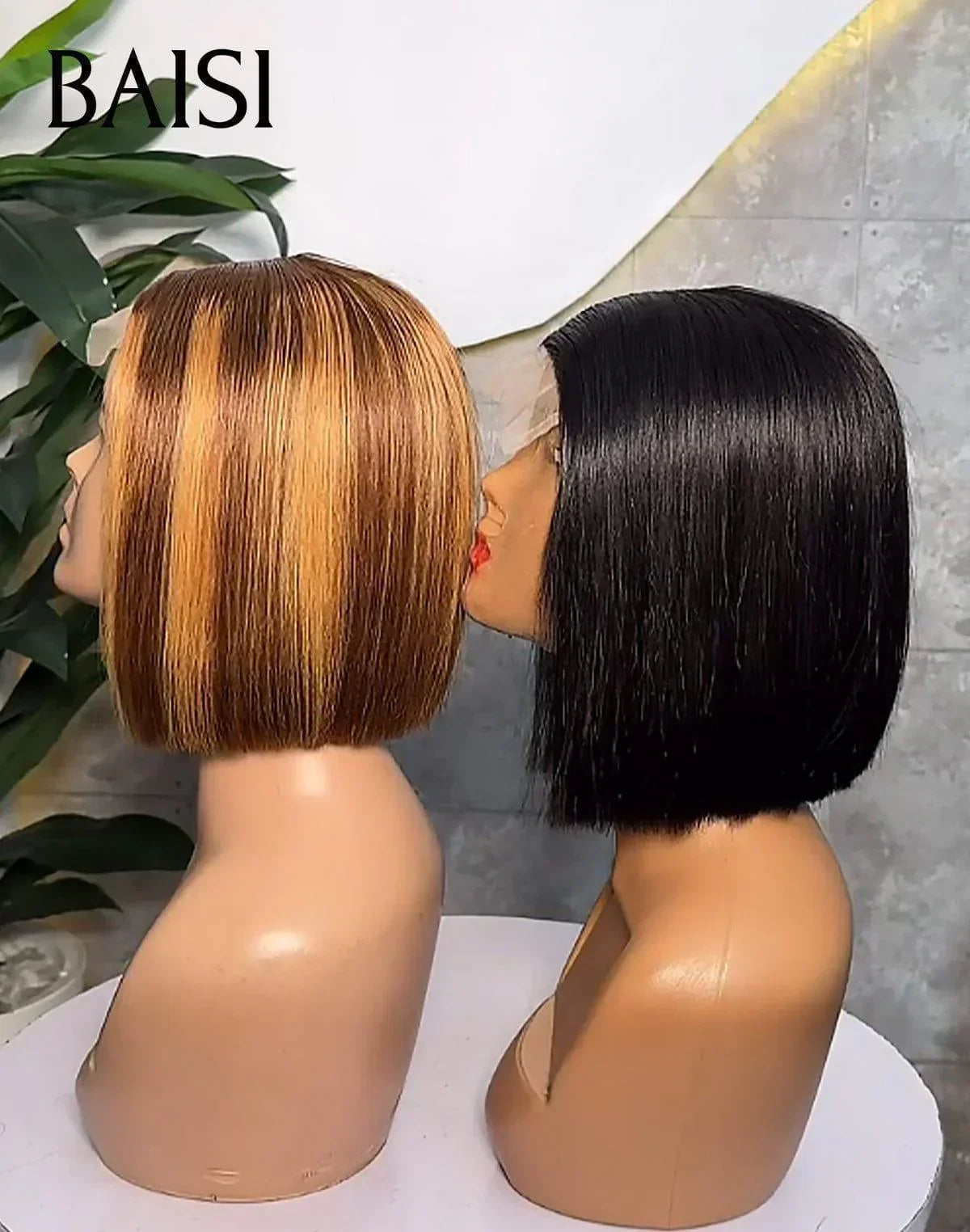BAISI vente flash  2 perruques en 100% vrais cheveux humains 149 euro ou 2 Perruques SDD Lisse 138€